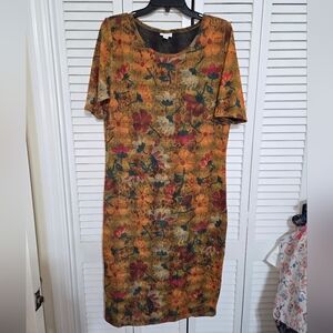 LuLaRoe Women's XL Julia Floral Patterned Dress - Multicolor